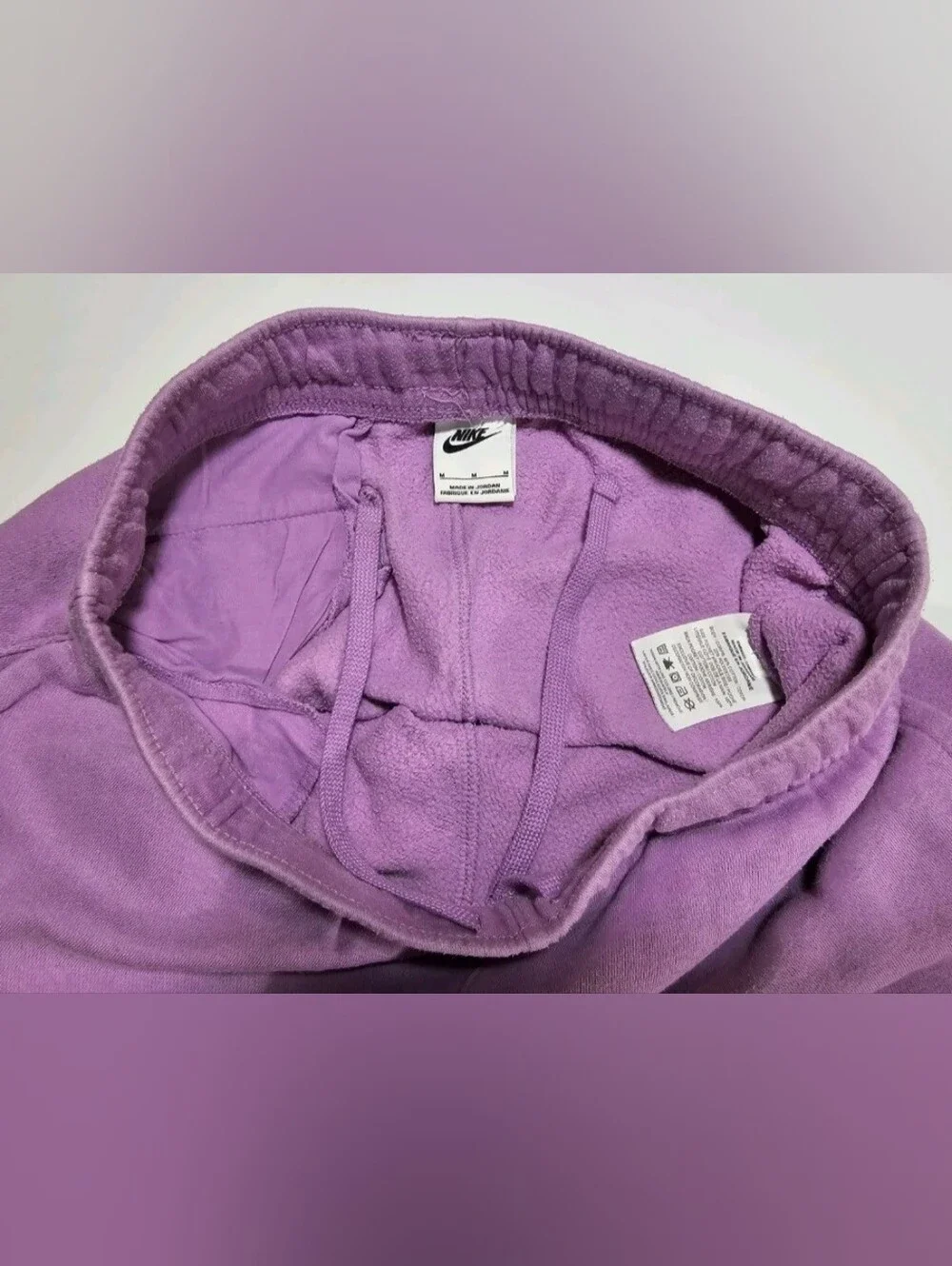 Nike Women's Purple Fleece Club Jogger Sweatpants Drawstring Size M